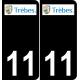 11 Narbonne logo stadt aufkleber platte