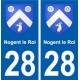 28 Nogent le Roi blason stickers ville