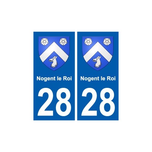 28 Nogent le Roi blason stickers ville