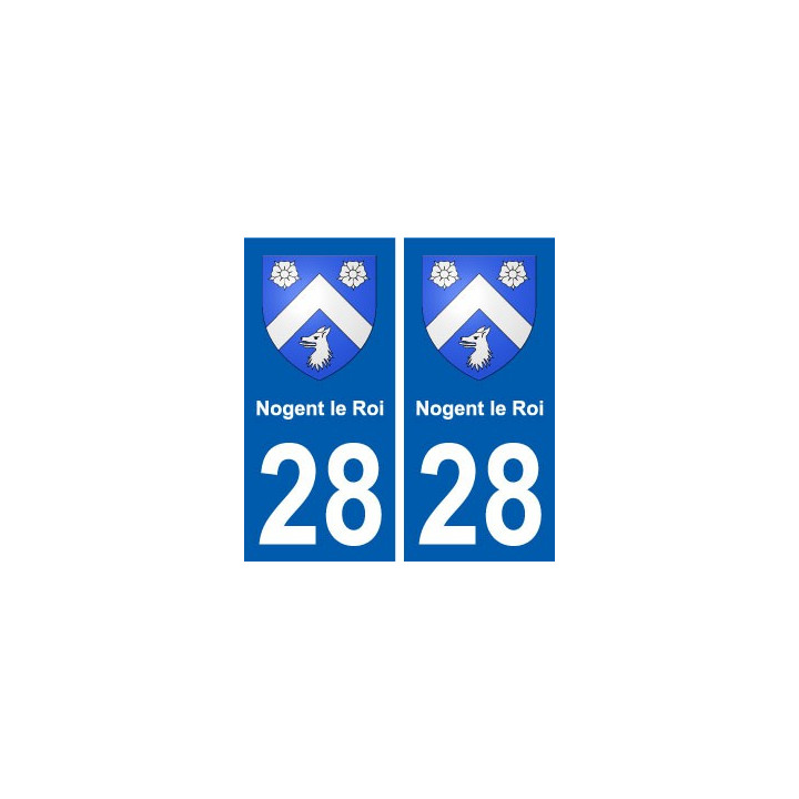 28 Nogent le Roi blason stickers ville