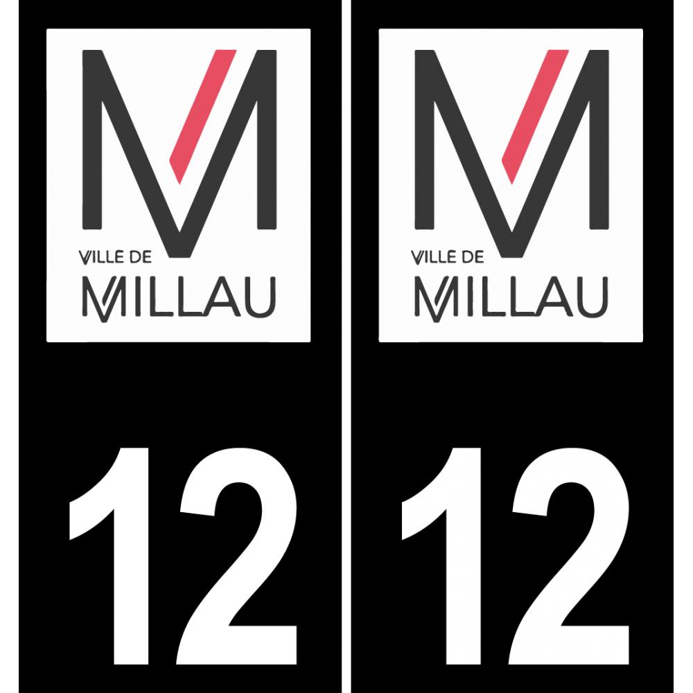 64 Pau logo autocollant plaque immatriculation auto ville sticker
