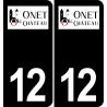 64 Pau logo autocollant plaque immatriculation auto ville sticker
