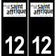 12 Saint-Affrique logo sticker plate registration city black background