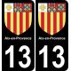 13 Aix-en-Provence ville autocollant plaque