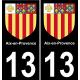 13 Aix-en-Provence ville autocollant plaque