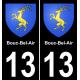 13 Bouc-Bel-Air ville autocollant plaque