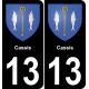 13 Cassis blason ville autocollant plaque