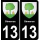 13 Gémenos blason ville autocollant plaque sticker