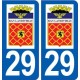 29 Landivisiau logo autocollant plaque stickers ville