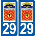 29 Landivisiau logo autocollant plaque stickers ville