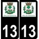 13 Gémenos logo ville autocollant plaque sticker