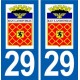 29 Landivisiau logo autocollant plaque stickers ville