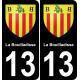 13 La Bouilladisse blason ville autocollant plaque sticker