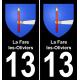 13 La Fare-les-Oliviers blason ville autocollant plaque sticker