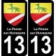 13 La Penne-sur-Huveaune blason ville autocollant plaque sticker