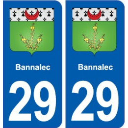 29 Bannalec blasonautocollant plaque stickers ville