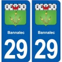 29 Bannalec blasonautocollant plaque stickers ville