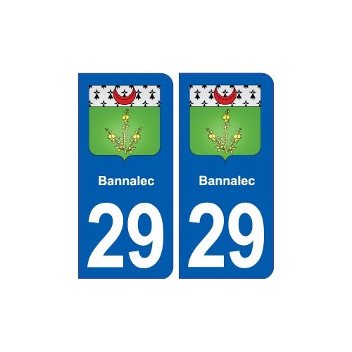 29 Bannalec blasonautocollant plaque stickers ville