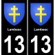 13 Lambesc  blason ville autocollant plaque