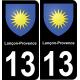 13 Lançon-Provencen blason ville autocollant plaque sticker