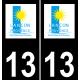 13 Lançon-Provencen logo ville autocollant plaque sticker