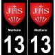 13 Maillane blason ville autocollant plaque sticker