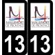 13 Mallemort blason ville autocollant plaque sticker