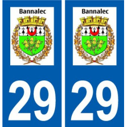29 Bannalec logo autocollant plaque stickers ville