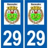 29 Bannalec logo autocollant plaque stickers ville