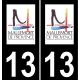 13 Mallemort blason ville autocollant plaque sticker