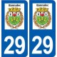 29 Bannalec logo autocollant plaque stickers ville