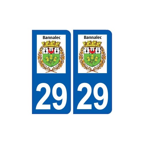 29 Bannalec logo autocollant plaque stickers ville