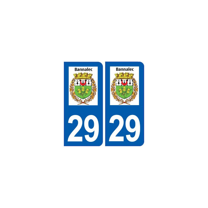 29 Bannalec logo autocollant plaque stickers ville