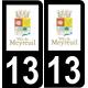 13 Meyreuil blason ville autocollant plaque sticker