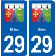 29 Briec blason autocollant plaque stickers ville