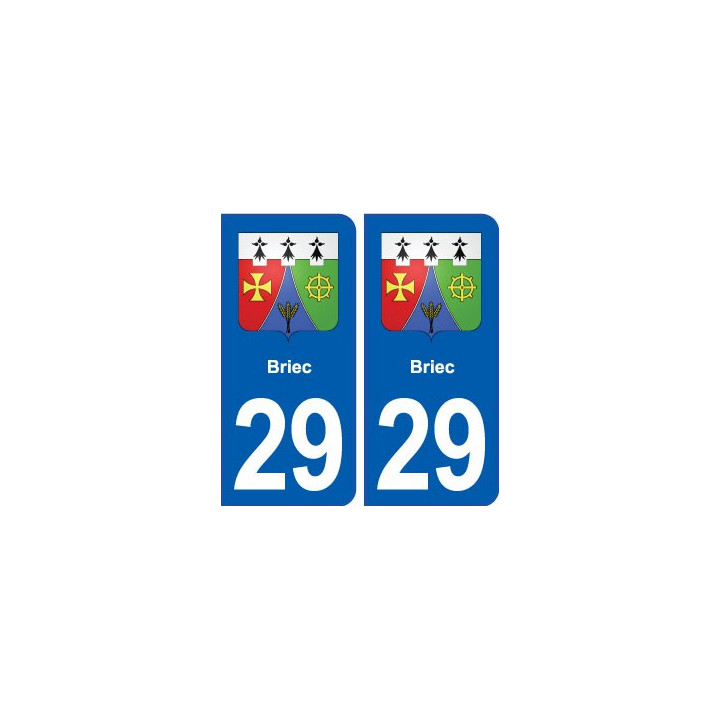 29 Briec blason autocollant plaque stickers ville