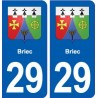 29 Briec blason autocollant plaque stickers ville