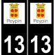 13 Noves logo ville autocollant plaque sticker