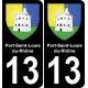 13 Port-Saint-Louis-du-Rhône blason ville autocollant plaque