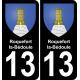 13 Roquefort-la-Bédoule logo ville autocollant plaque sticker