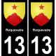 13 Roquevaire blason ville autocollant plaque