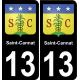 13 Saint-Cannat logo ville autocollant plaque sticker