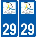 29 Briec logo autocollant plaque stickers ville