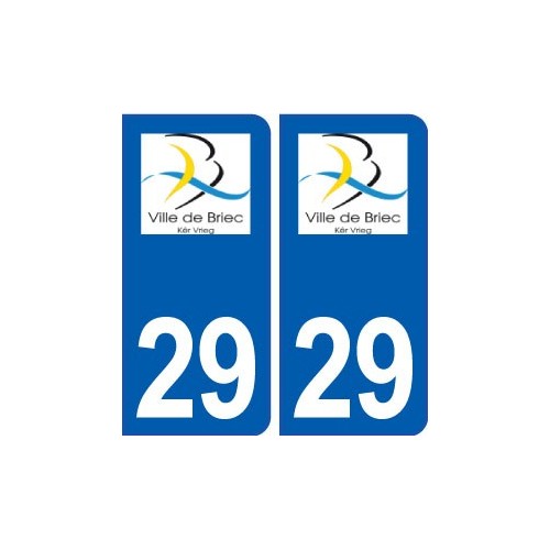 29 Briec logo autocollant plaque stickers ville