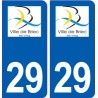 29 Briec logo autocollant plaque stickers ville