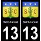 13 Saint-Cannat logo ville autocollant plaque sticker