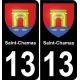 13 Saint-Cannat blason ville autocollant plaque sticker