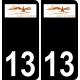 13 Saint-Chamas blason ville autocollant plaque sticker