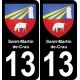13 Saint-Martin-de-Crau ville autocollant plaque