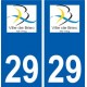 29 Briec logo autocollant plaque stickers ville